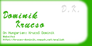 dominik krucso business card
